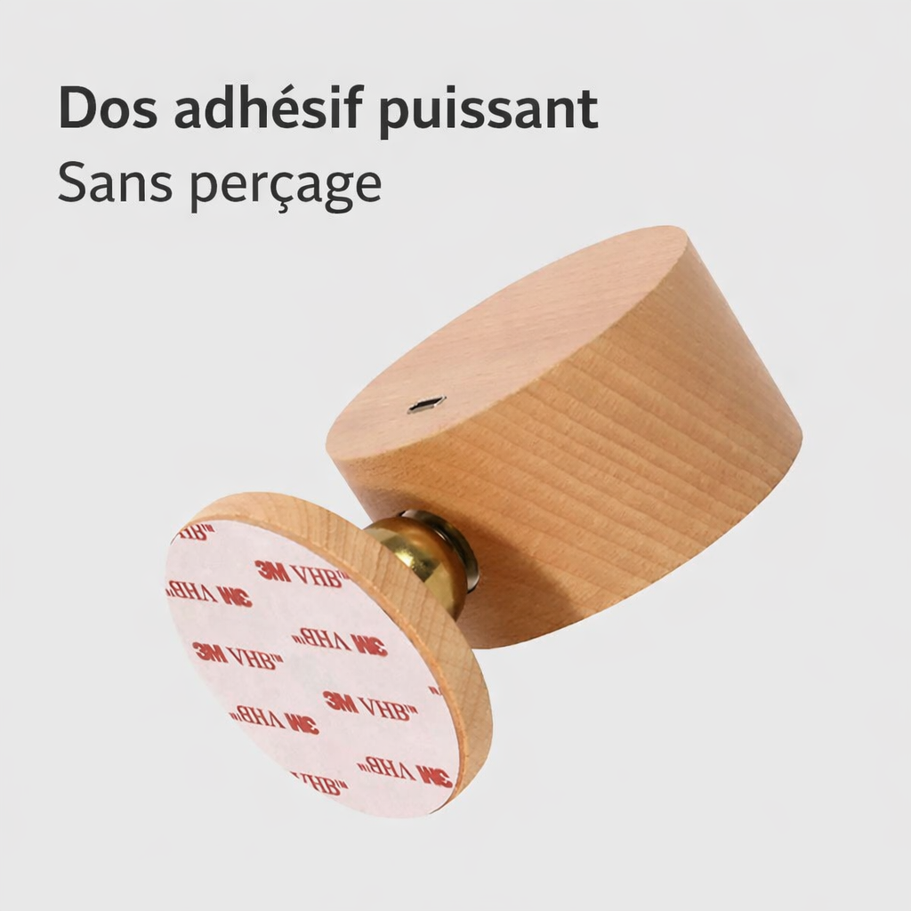 Applique murale dirigeable Led en bois