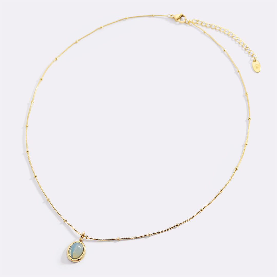 COLLIER LAGUNE ÉCLAT EN ACIER INOXYDABLE