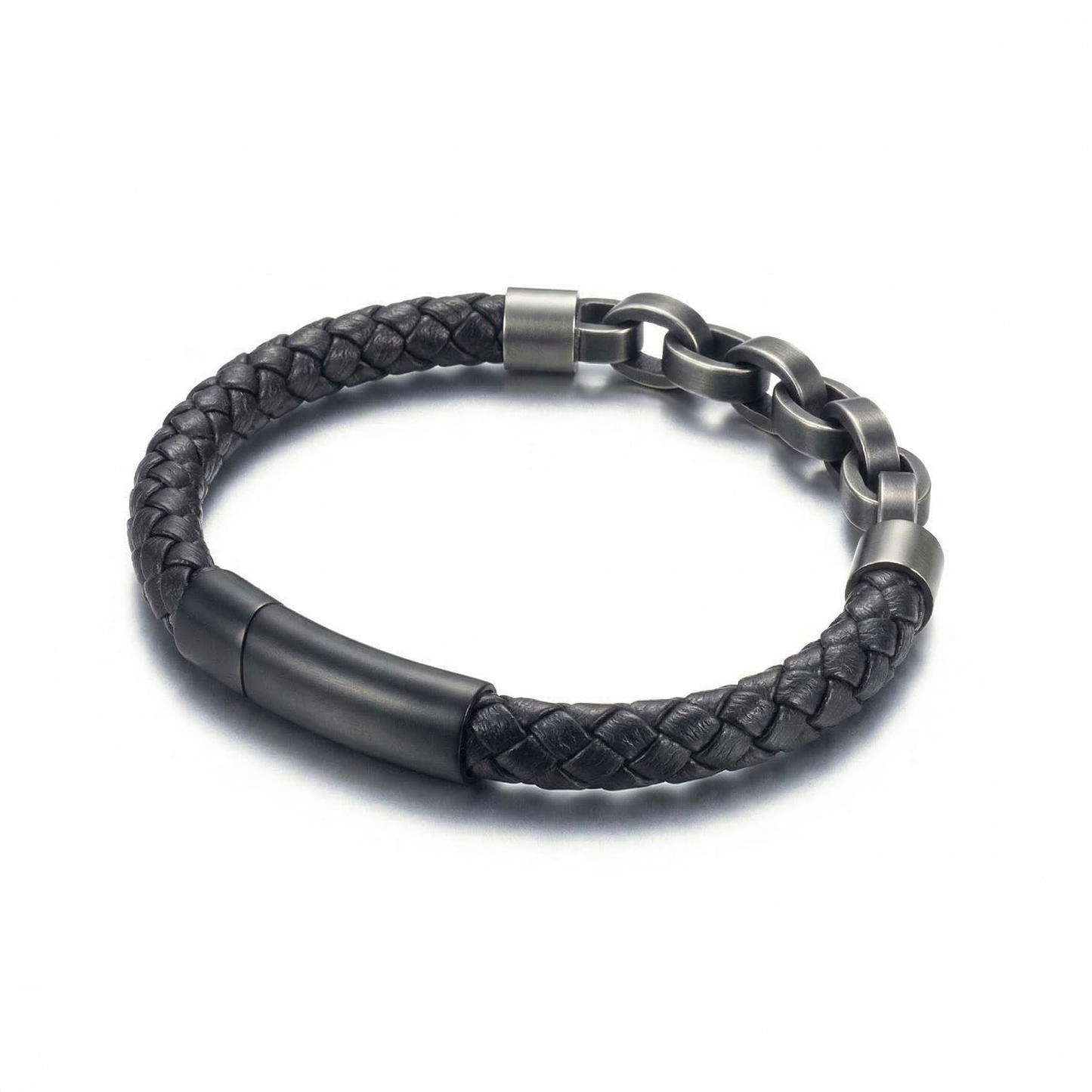 Bracelet chaîne en cuir