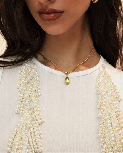 Collier en Acier Inoxydable Goutte d'eau