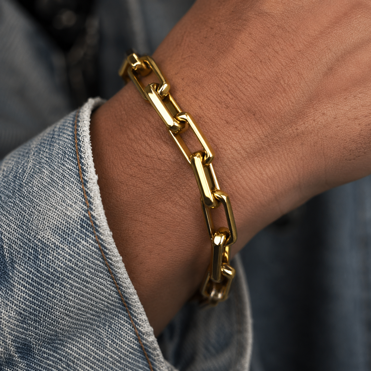 BRACELET OR 18K À MAILLONS RÉPUBLIQUE