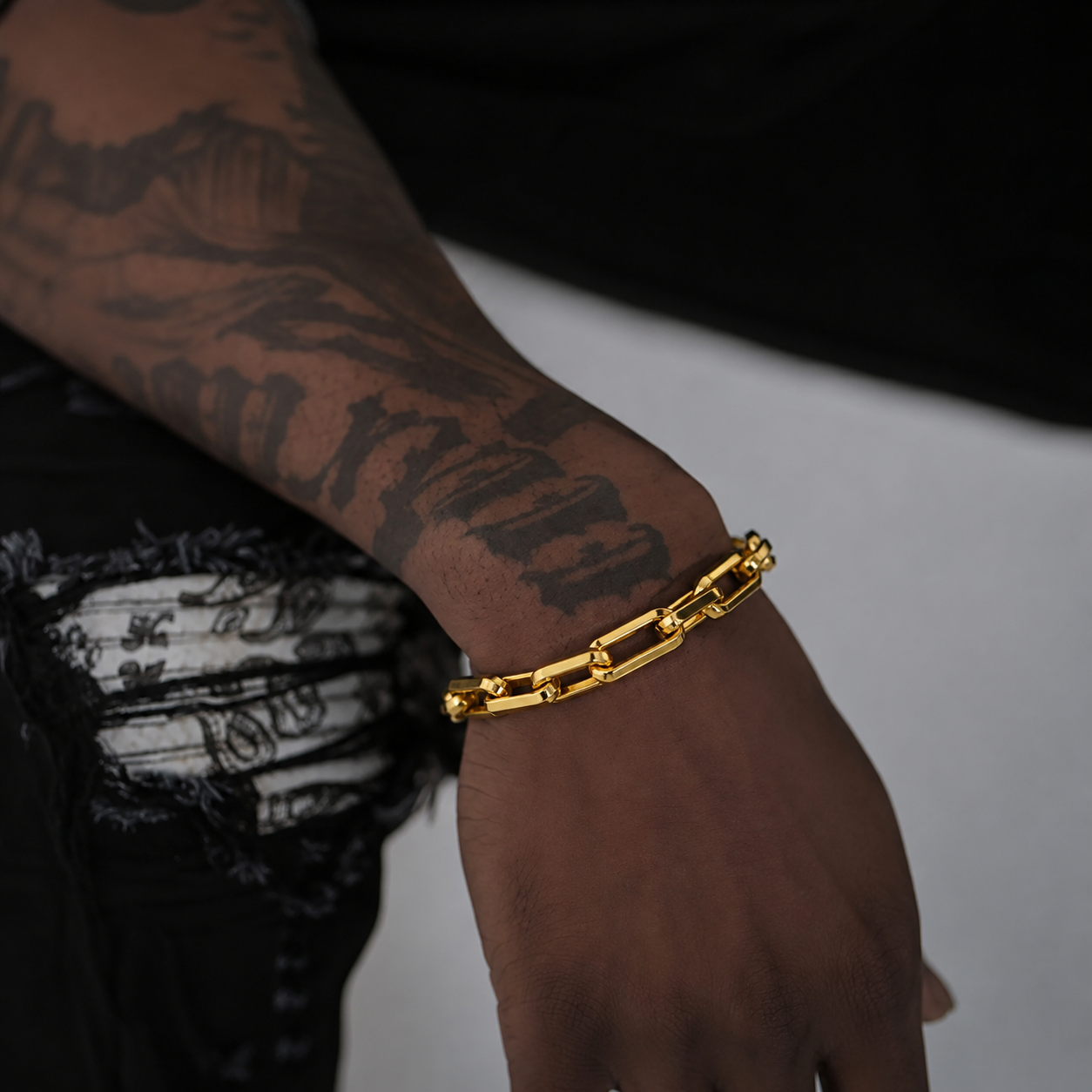 BRACELET OR 18K À MAILLONS RÉPUBLIQUE