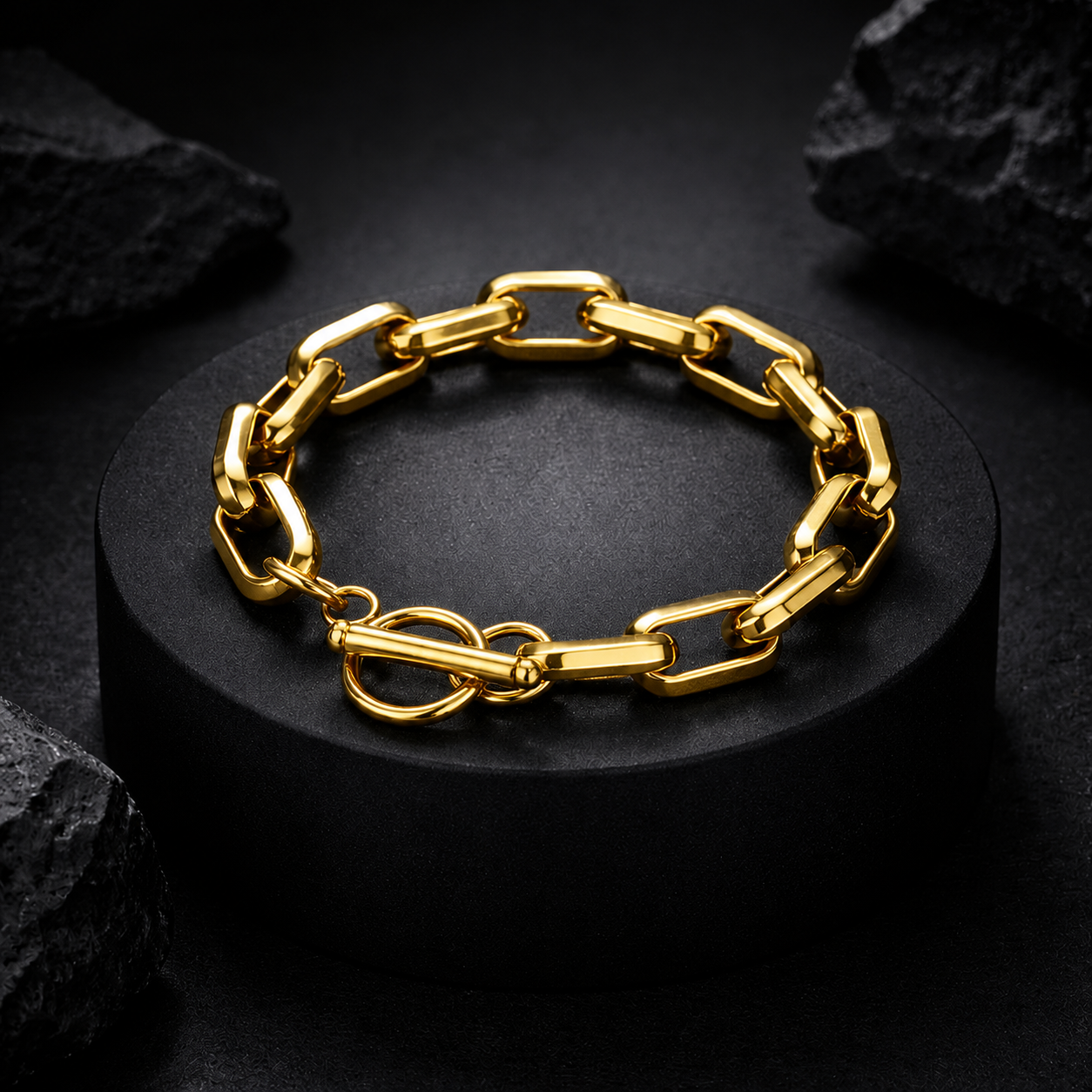 BRACELET OR 18K À MAILLONS RÉPUBLIQUE