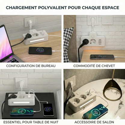 Multiprise 6-en-1 3250W USB & USB-C – Charge Rapide