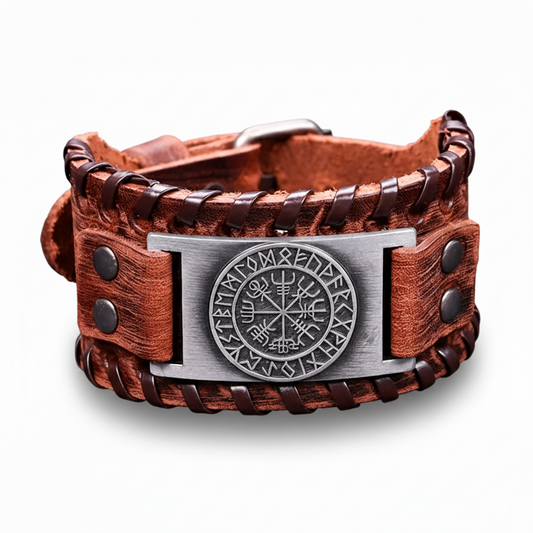 Bracelet en cuir Compass