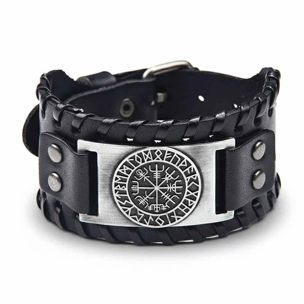 Bracelet en cuir Compass