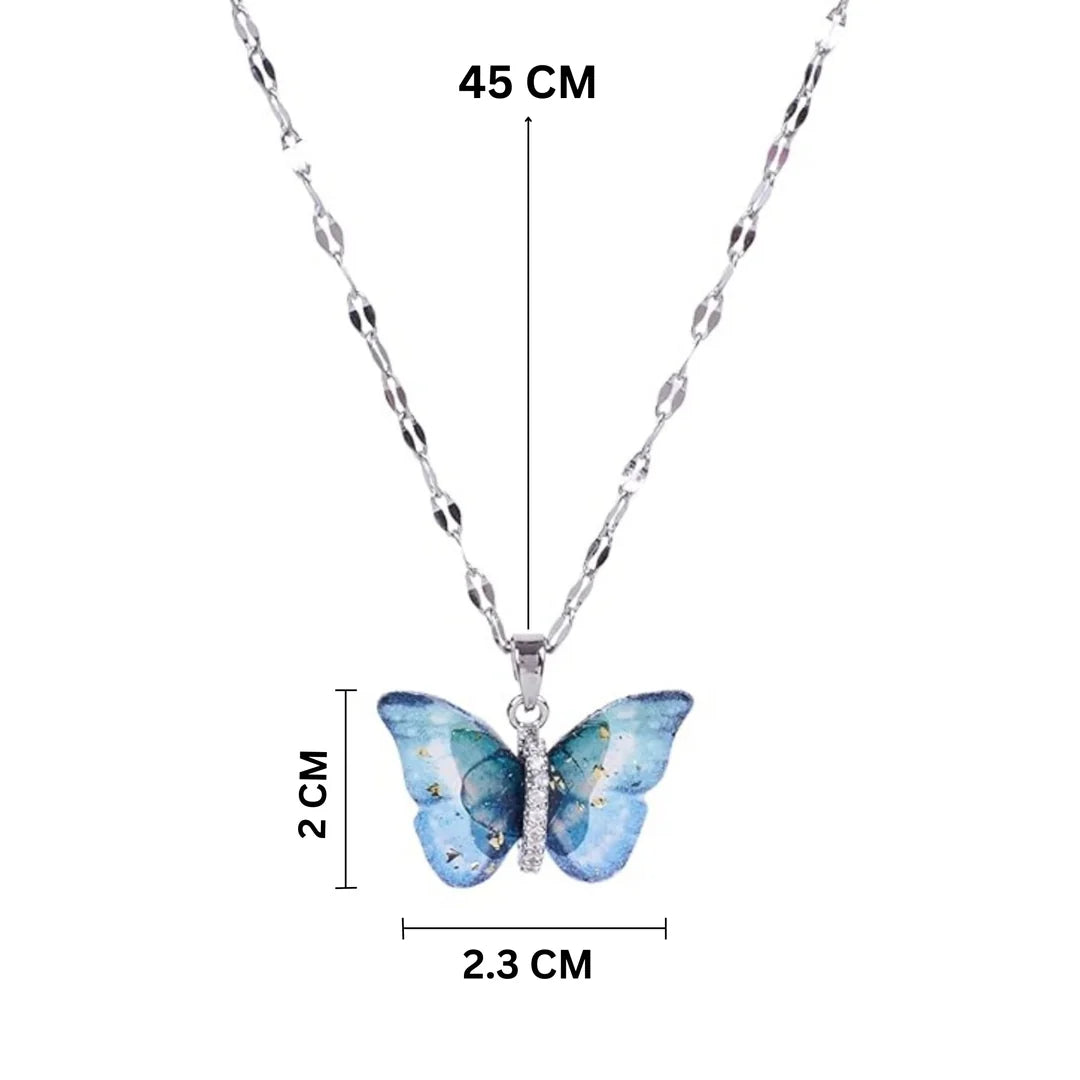COLLIER BEAUTÉ AILÉE BLEU ARGENT VIBRAN