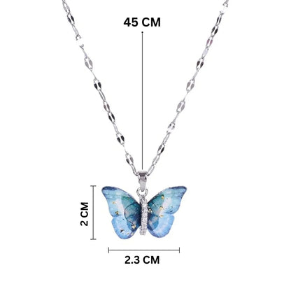 COLLIER BEAUTÉ AILÉE BLEU ARGENT VIBRAN