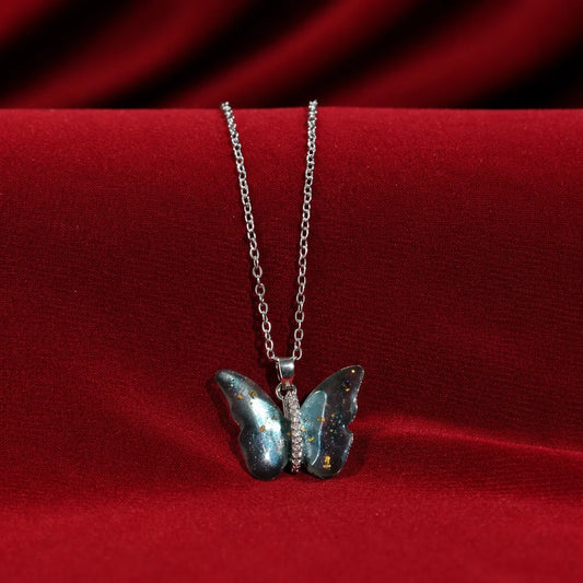COLLIER BEAUTÉ AILÉE BLEU ARGENT VIBRAN