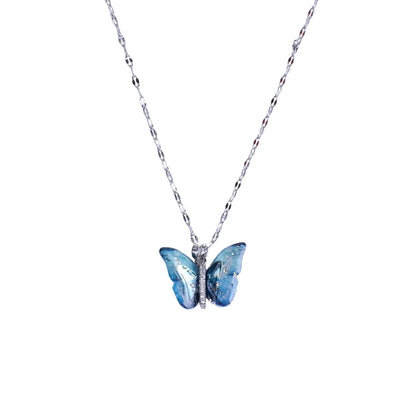 COLLIER BEAUTÉ AILÉE BLEU ARGENT VIBRAN