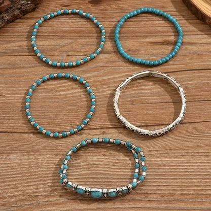 BRACELET TURQUOISE RAFFINÉ À PLUSIEURS RANGS