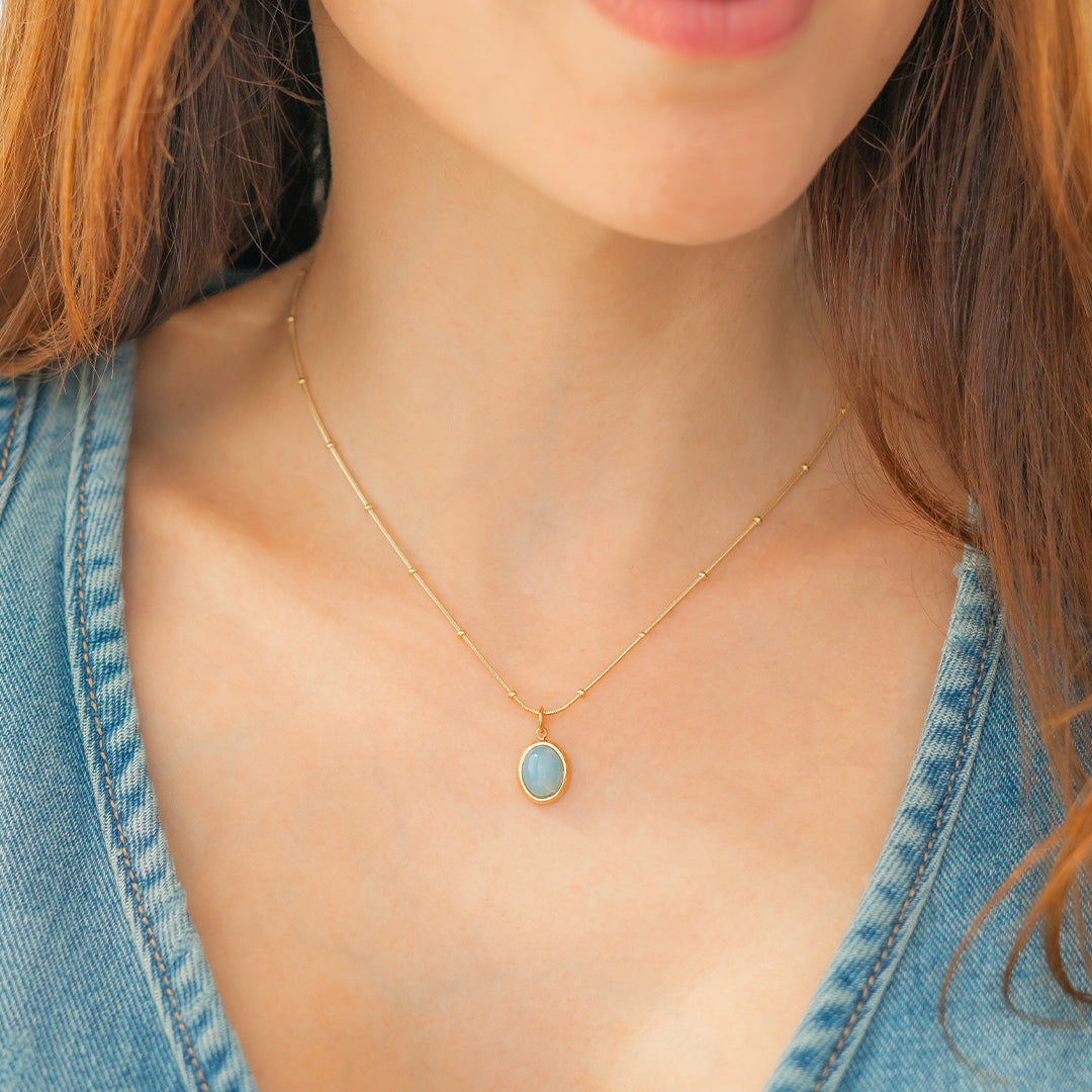COLLIER LAGUNE ÉCLAT EN ACIER INOXYDABLE