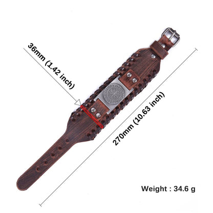 Bracelet en cuir Compass