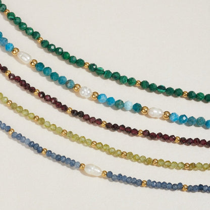 Bracelet en perles de grenat rouge